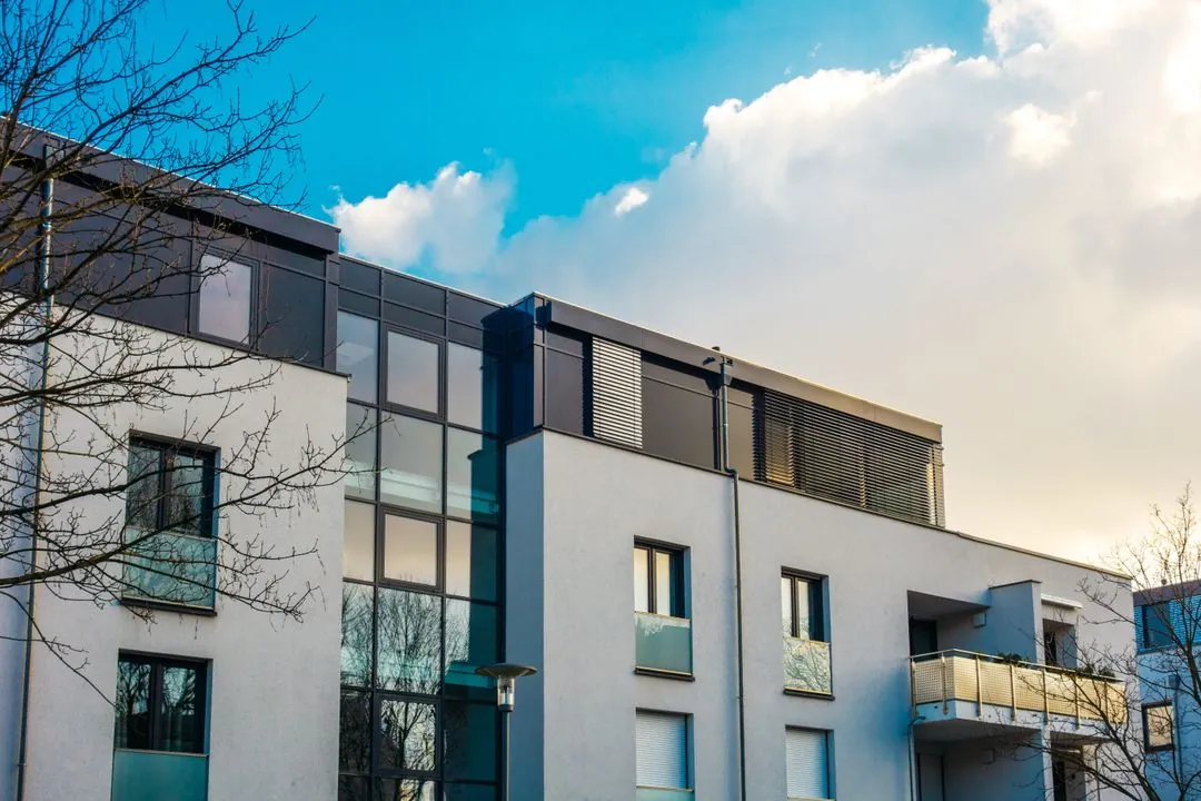 Modern apartment building on a sunny day